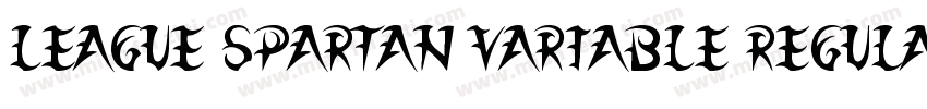 League Spartan Variable Regular字体转换
